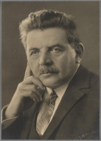 Edouard Herriot, portrait par Sylvestre : tirage photo NB (1925, cote : 1PH/2781)