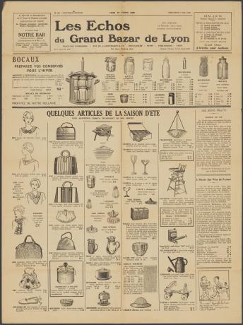 Catalogue Les Echos du Grand Bazar de Lyon : extrait du n°235 (1935, cote : 1II/515/1)