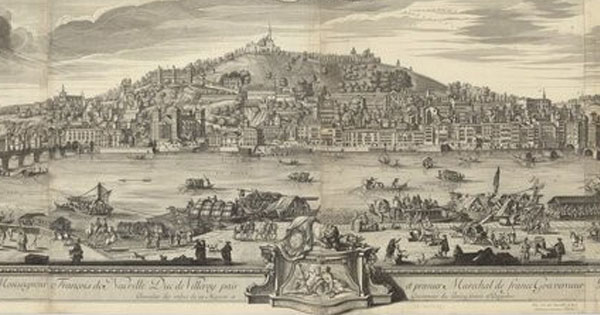 Plan de Lyon par Cléric en 1720