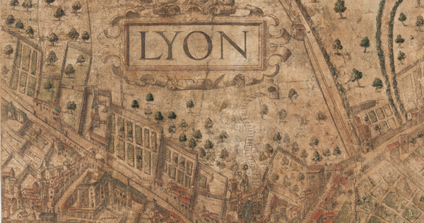 Plan scenographique de la Ville de Lyon vers 1550