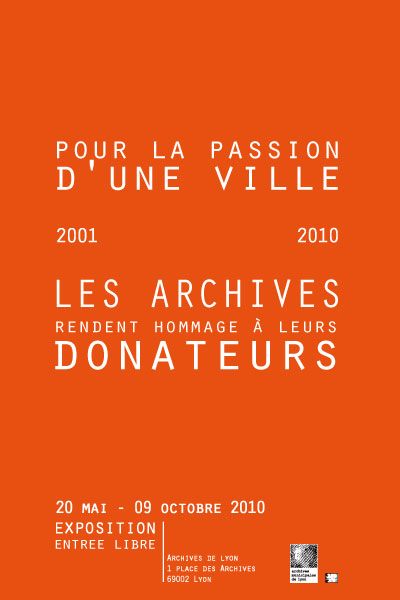 Affiche de l'exposition "Pour la passion d'une ville"