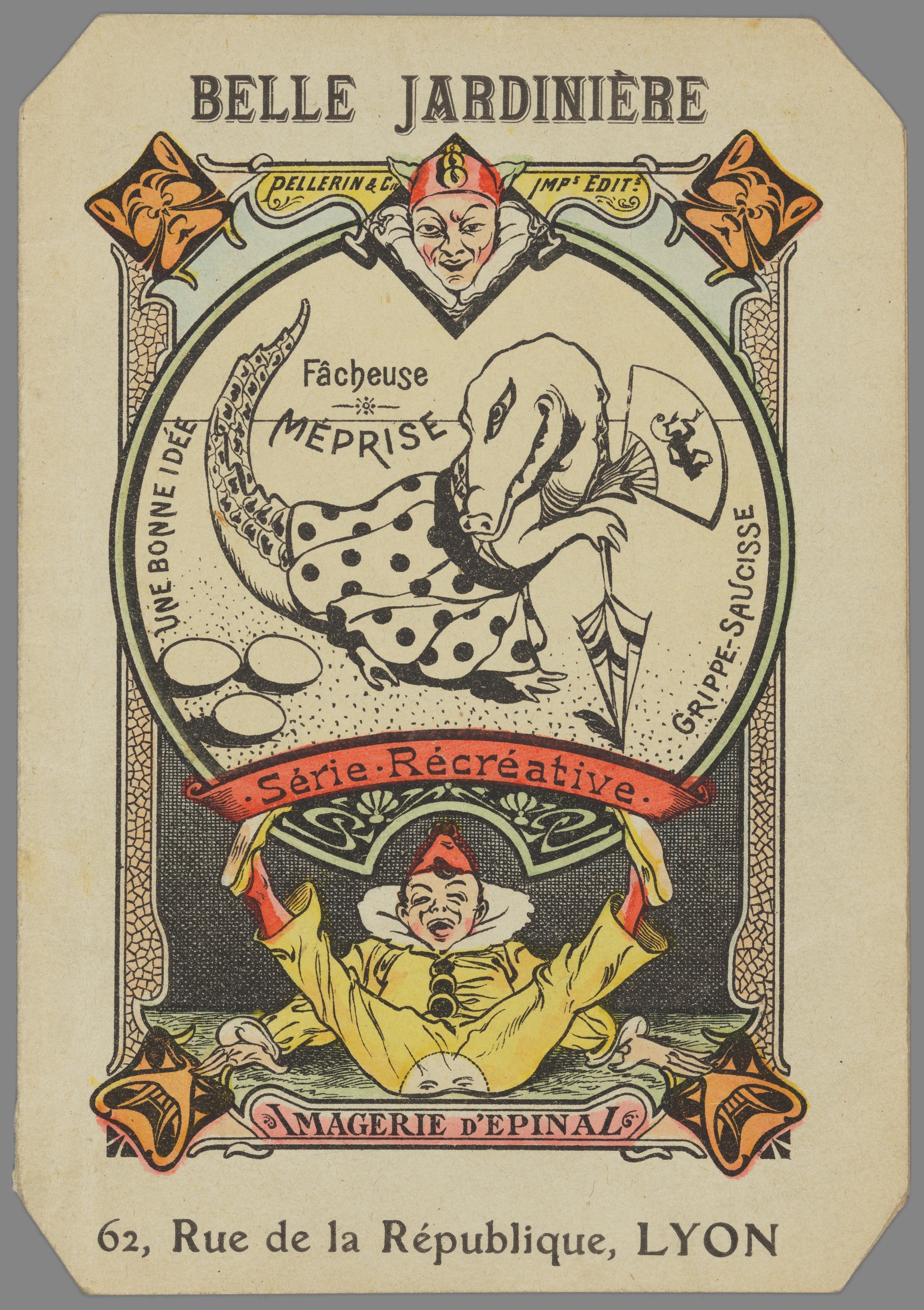 Chromolithographie éditée par l'Imagerie d'Épinal, offerte par la boutique de vêtements Belle jardinière (1890-1920, cote : 1II/664/1)