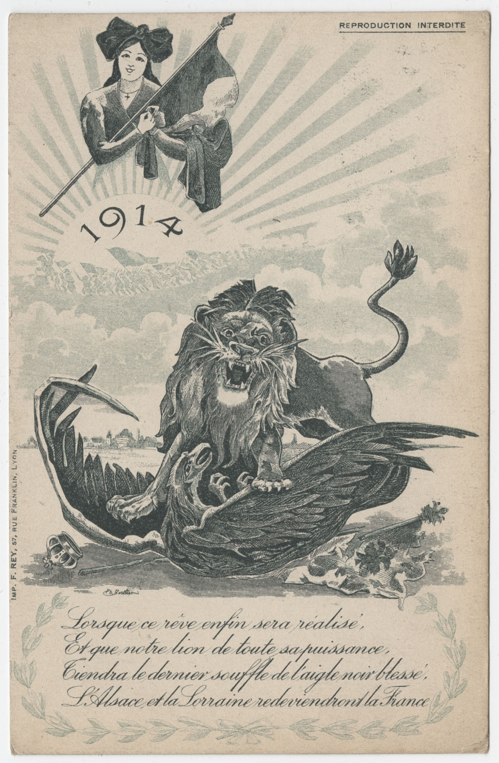 Carte postale patriotique, 1914. 4/fi/4943