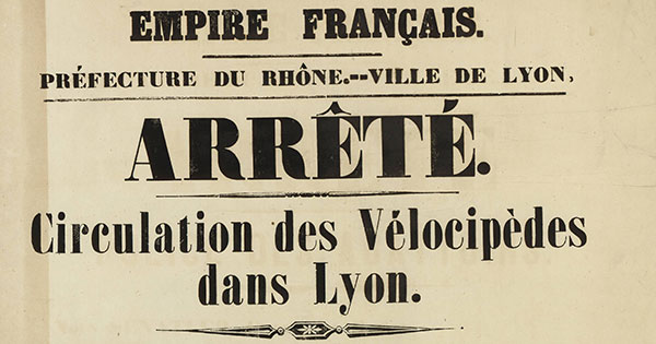 Affiche réglementant la circulation vers 1900