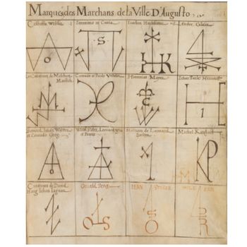 Imprimé montrant des calligraphies issus d'anciens alphabets