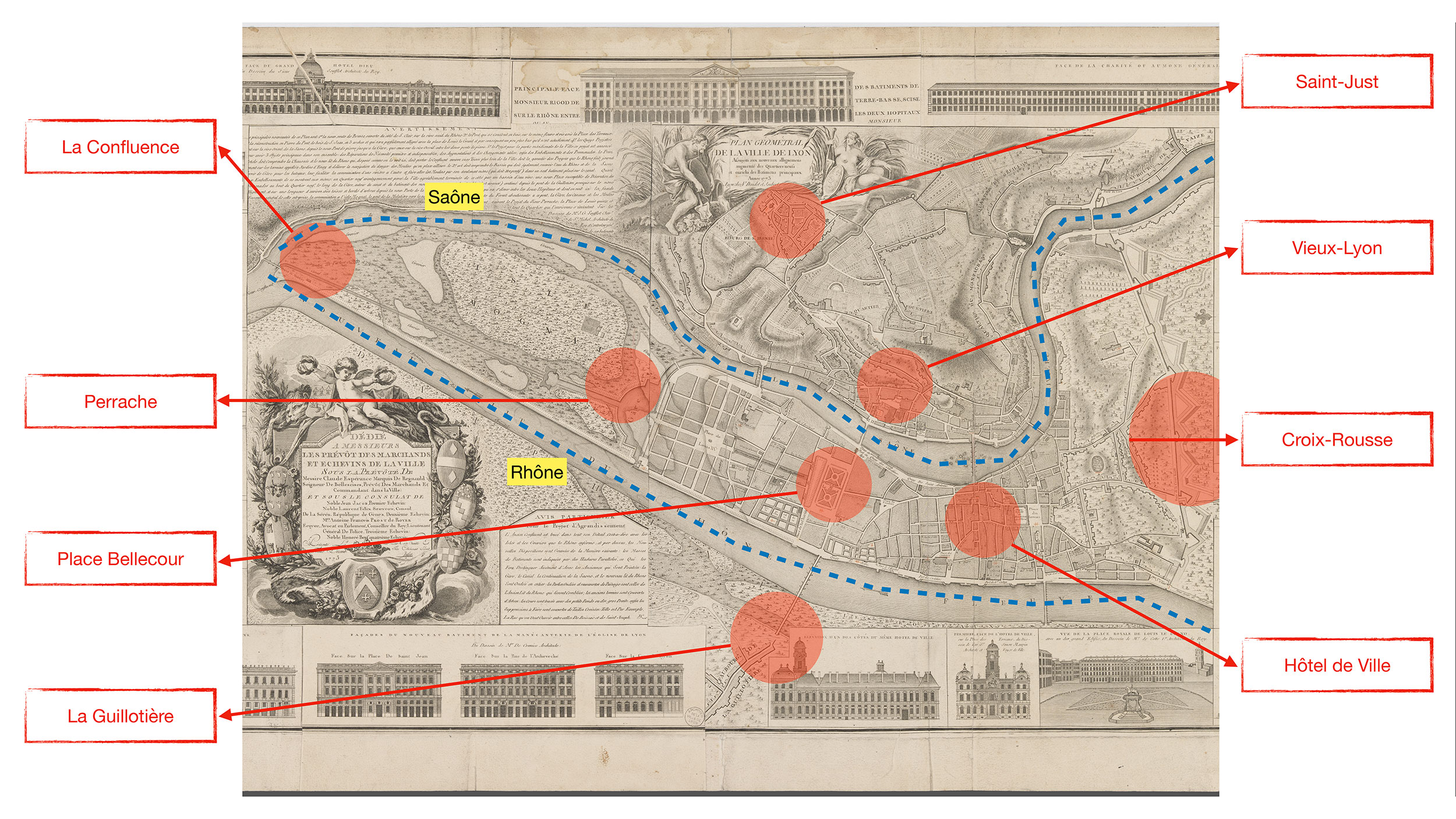 Carte repère du plan Daudet et Joubert