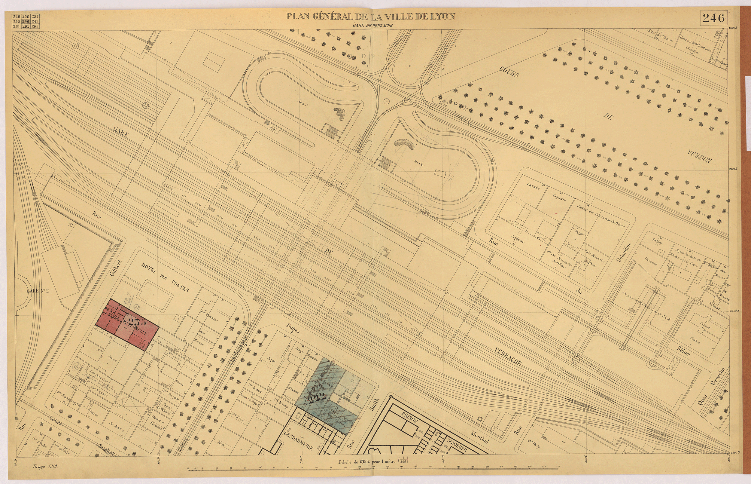 Plan parcellaire du quartier Perrache - 4s246_4