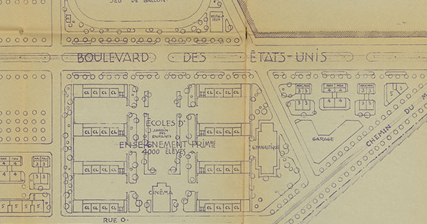 Détail du plan du quartier des Etats-Unis - 938wp37