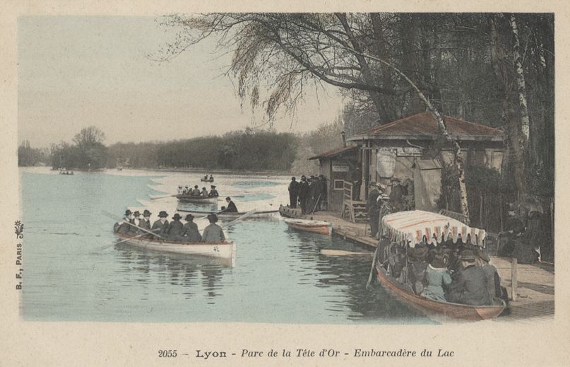 Carte postale du lac du parc de la Tête d'Or - 4fi593