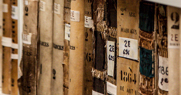 photo de registres d'état-civil