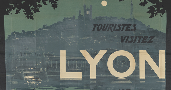 Extrait d'une affiche touristique sur Lyon dans les années 1920