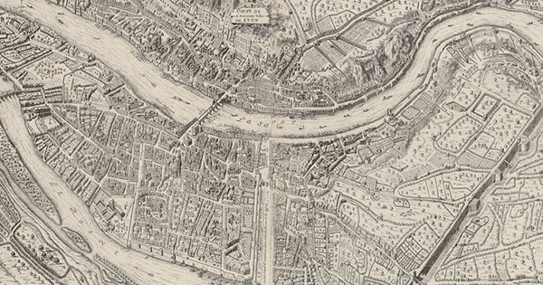 Plan de la Ville de Lyon daté de 1773 - 1S/90