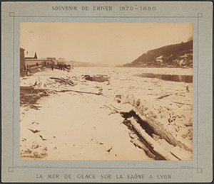 La mer de glace sur la Saône, 1879-80, photographies, 1PHP/19