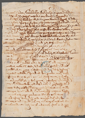 Lettre de Benoit Besson au Consulat, 1608, manuscrit, AML, AA/154 