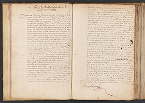 L’accident des glaces, registre consulaire 1608, manuscrit, AML, BB/144  - page 1