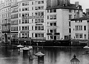 Photo de la place des Jacobins inondées en 1856