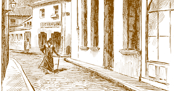 Dessin d'une rue de Lyon par Girrane