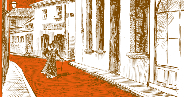 Dessin d'une rue de Lyon par Girrane