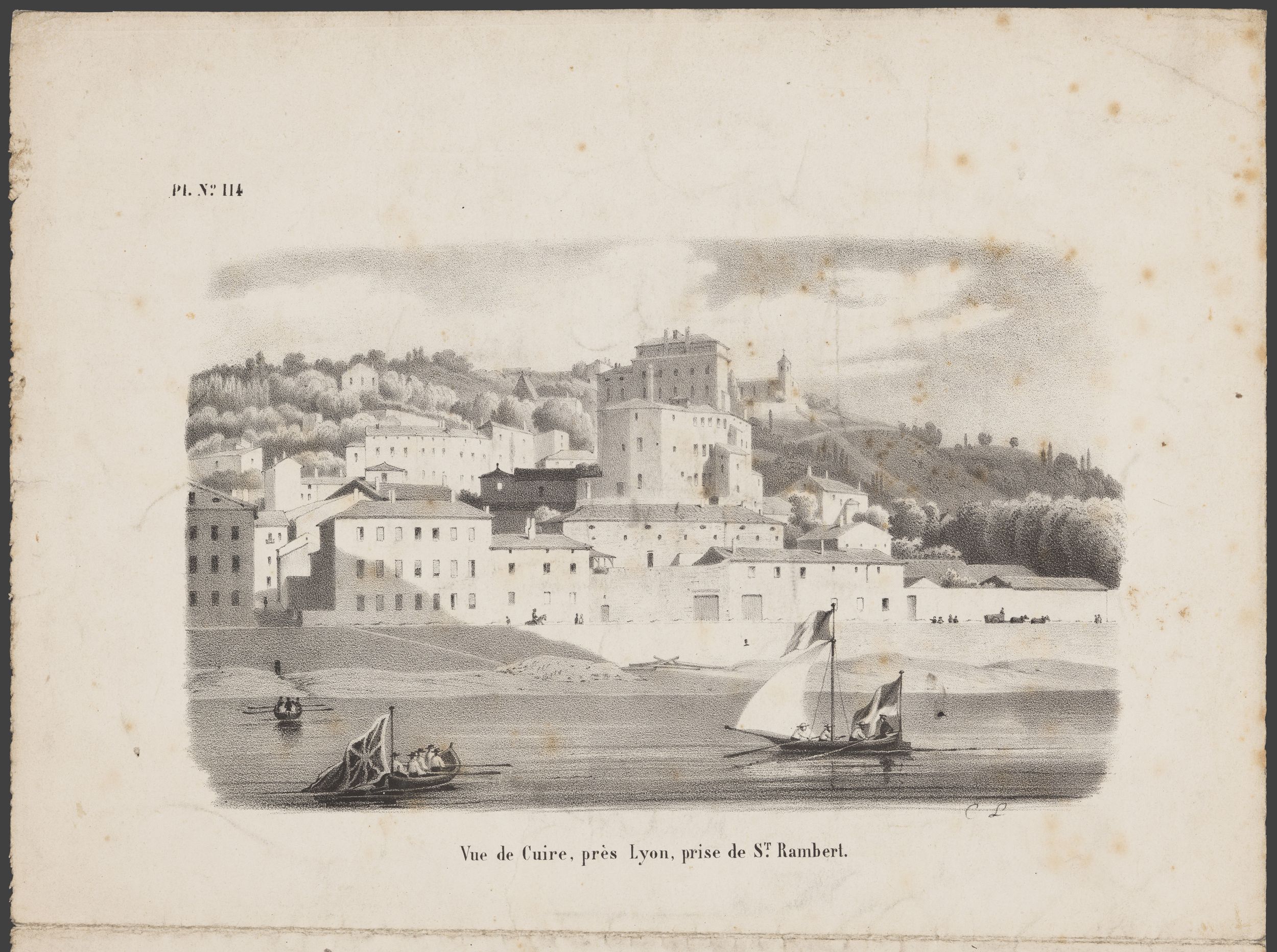Planche composée de deux estampes imprimée à Lyon chez J. Pintard (ici la première) : lithographie NB (XIXe, cote : 16FI/703/3)