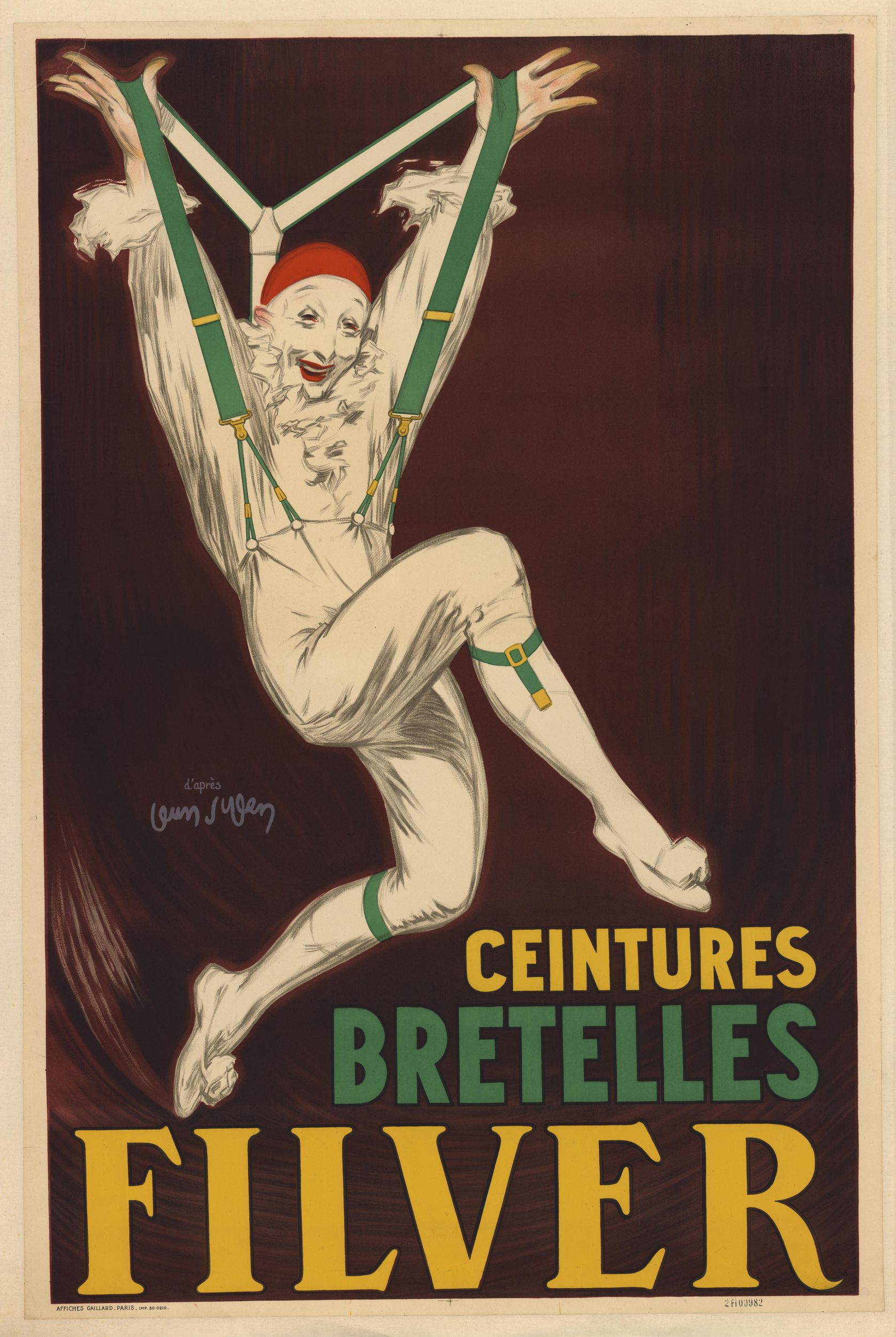 Ceintures, bretelles Filver : affiche publicitaire couleur (1900, cote : 2FI/982)