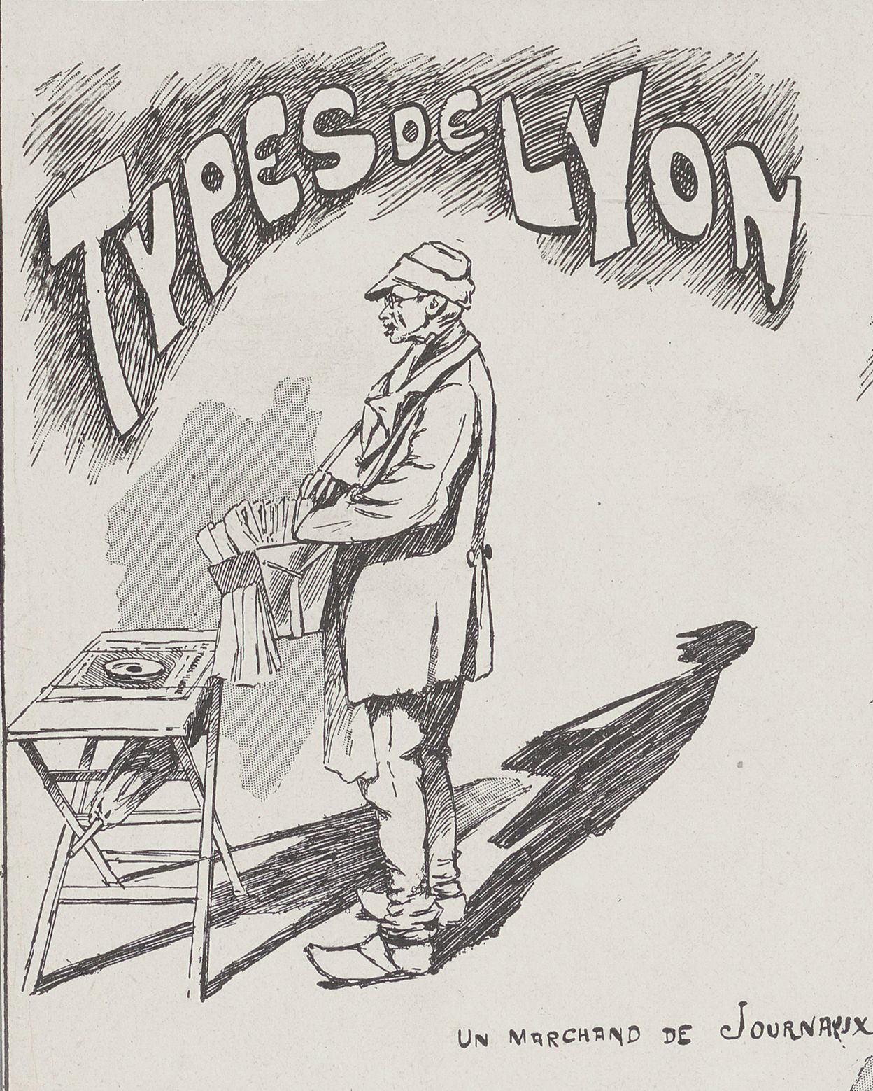 Un marchand de journaux : typogravure NB de Gustave Garnier (09/10/1892, cote : 63FI/28, détail)