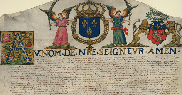 Enluminure d'un syndicat (résultat d'élection) de 1530