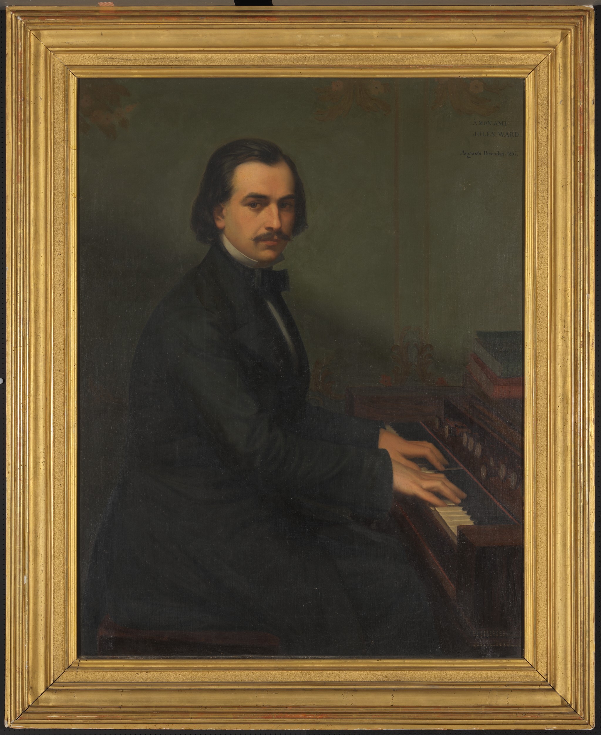 Jules Ward, musicien et académicien : huile sur toile par Auguste Perrodin (1857, coll. Académie SBLA de Lyon)