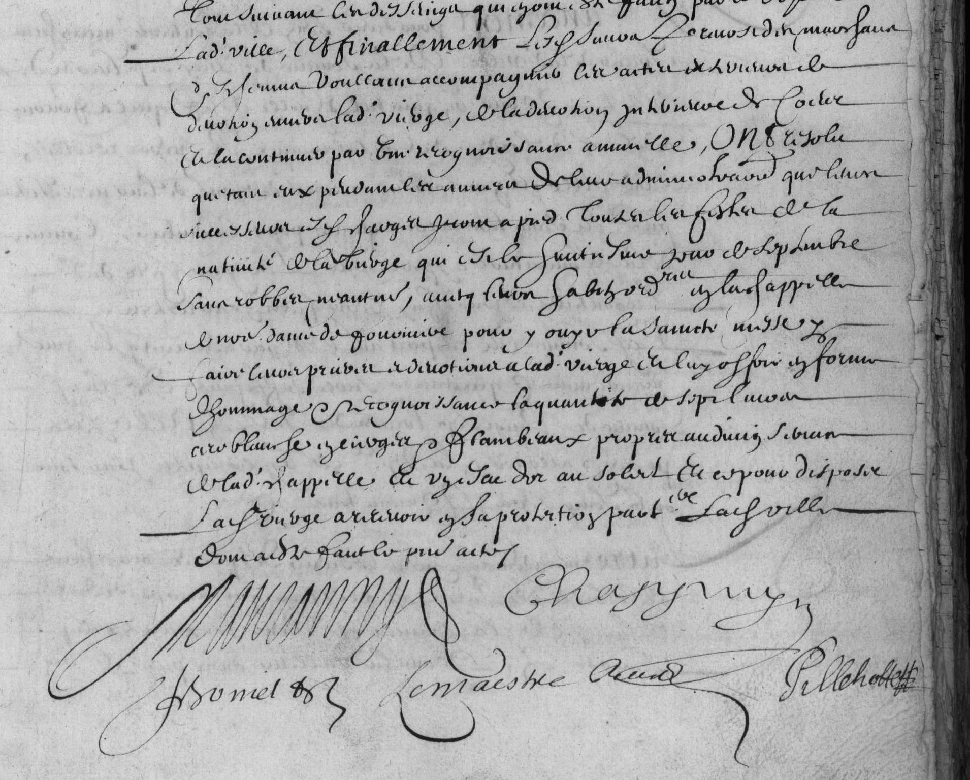Vœu des échevins : délibération consulaire du 12/03/1643 (cote : BB/197, détail)