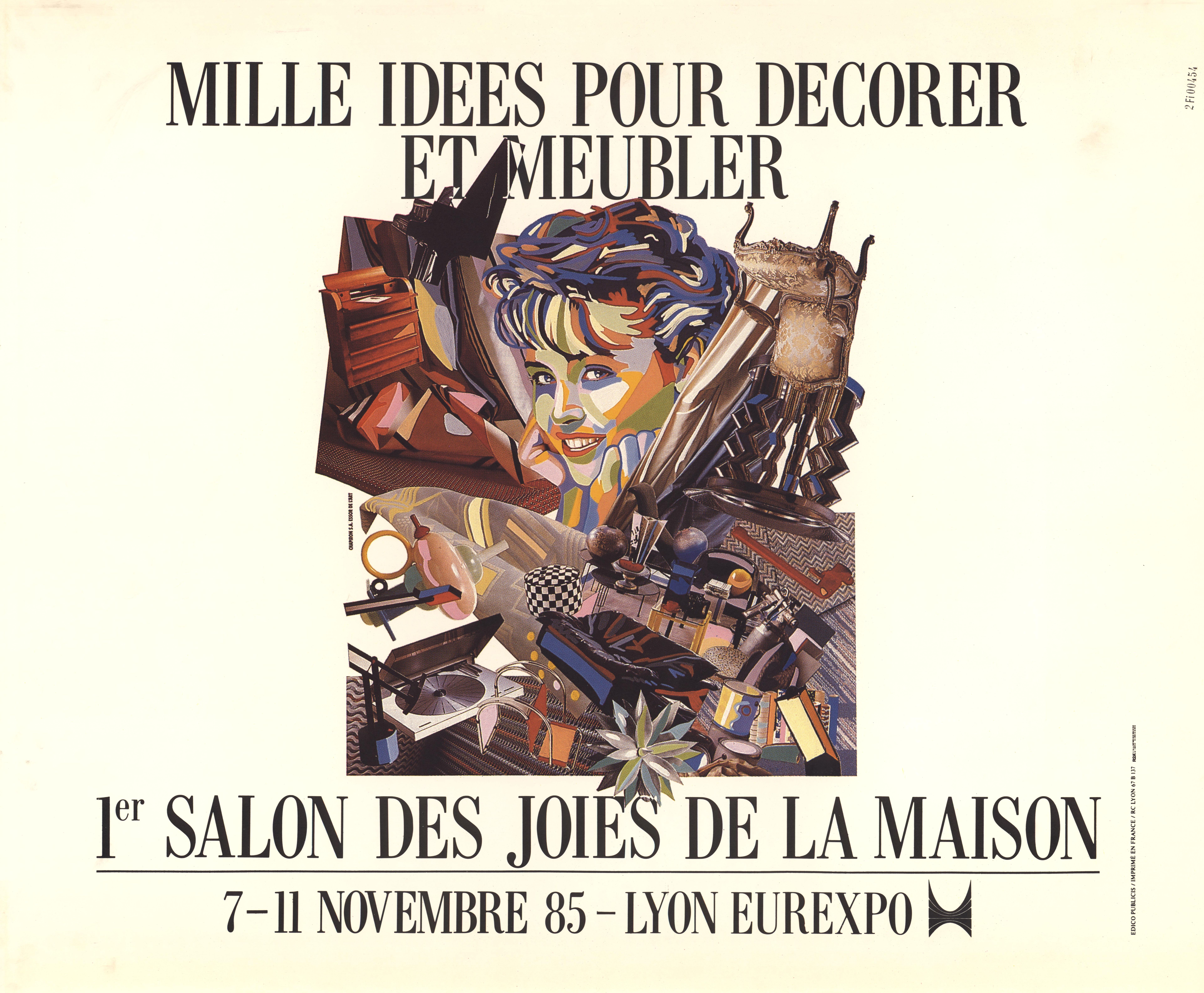 Premier salon des joies de la maison, Lyon Eurexpo : affiche couleur Édico Publicis (1985, cote 2FI/454)