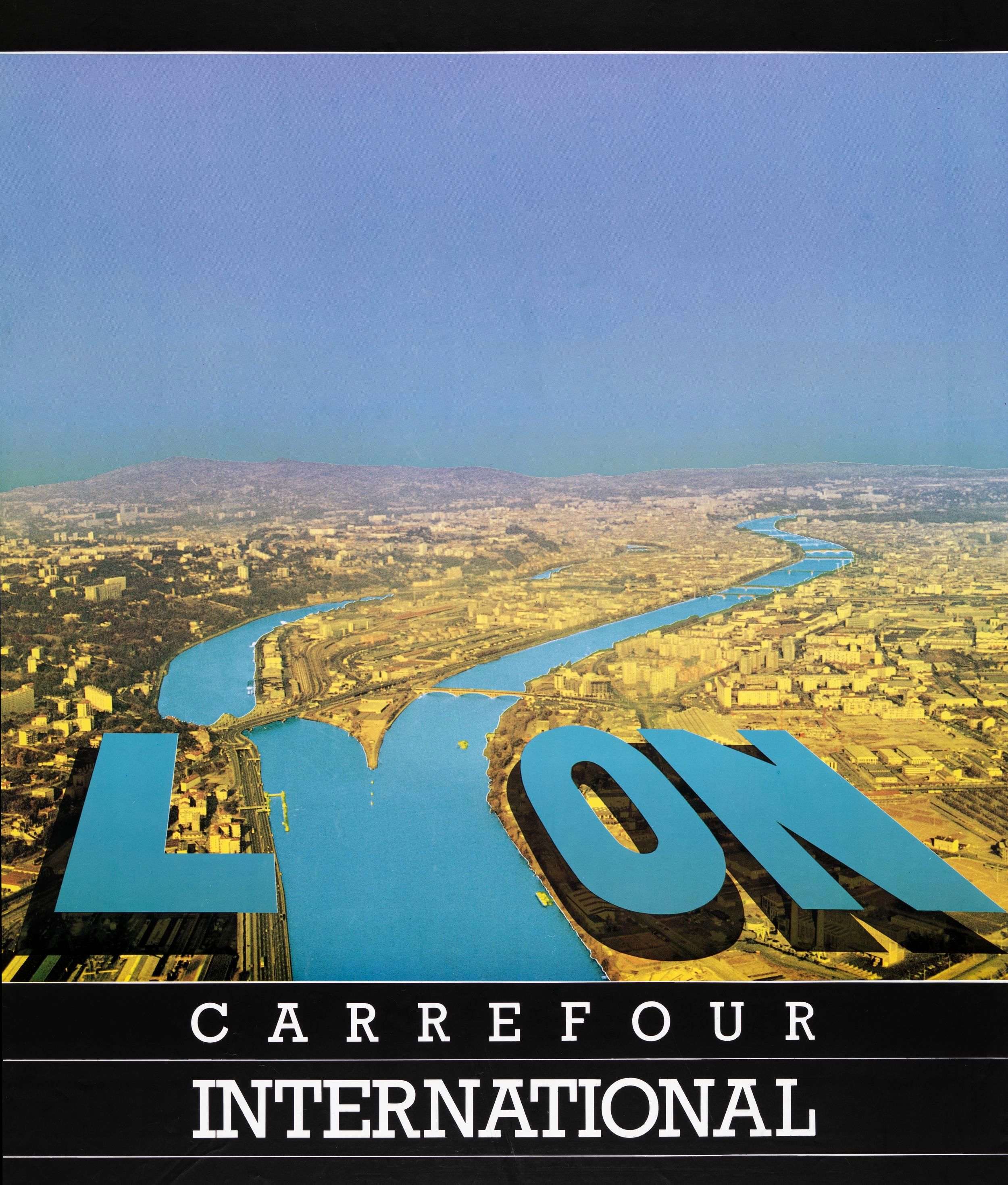 « Lyon carrefour international » : affiche couleur anonyme (1987, cote 7FI/2478)