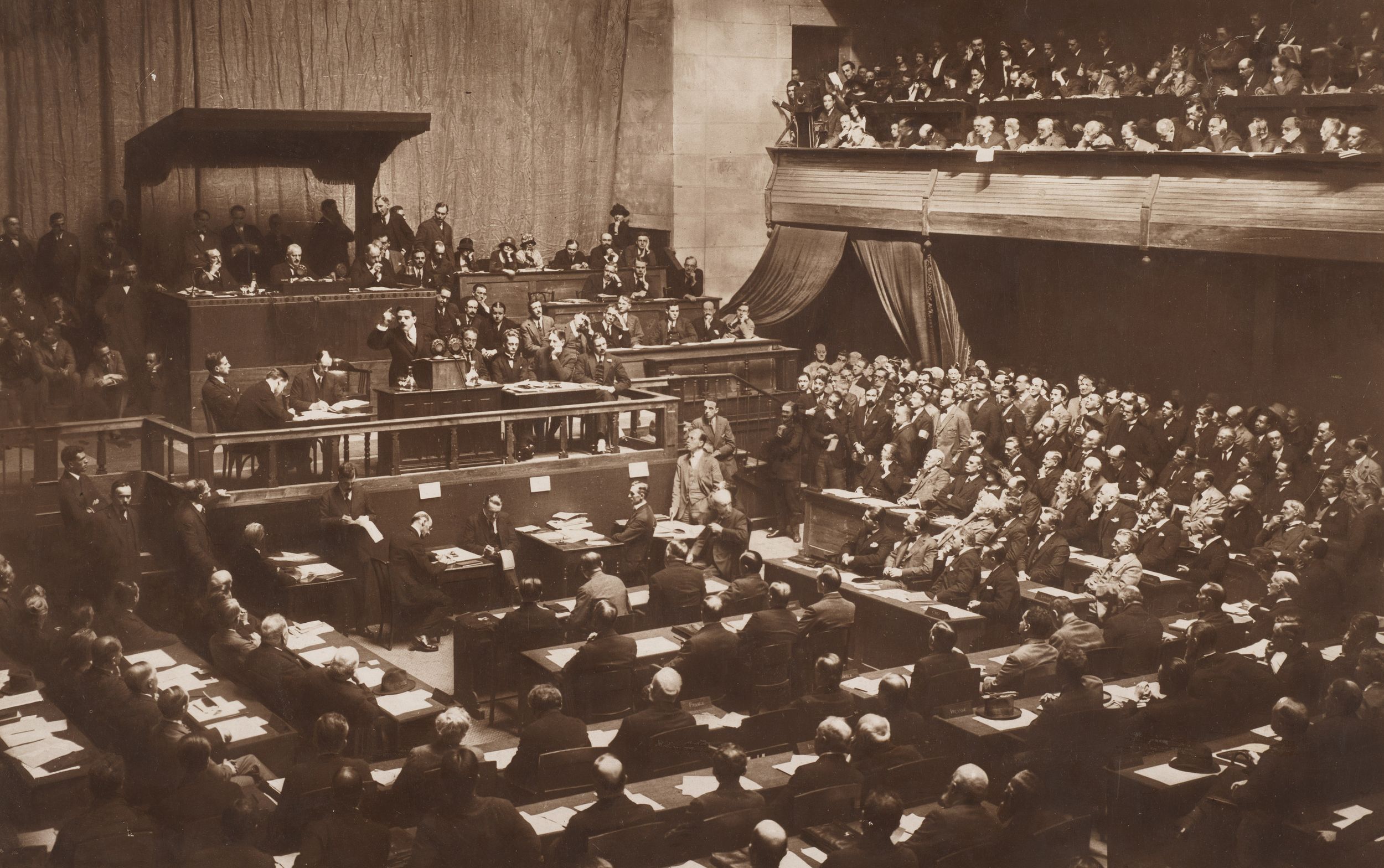 Discours d'Édouard Herriot à la Société des Nations le 05/09/1924 : photo. NB (1924, cote 100PH/2/18)