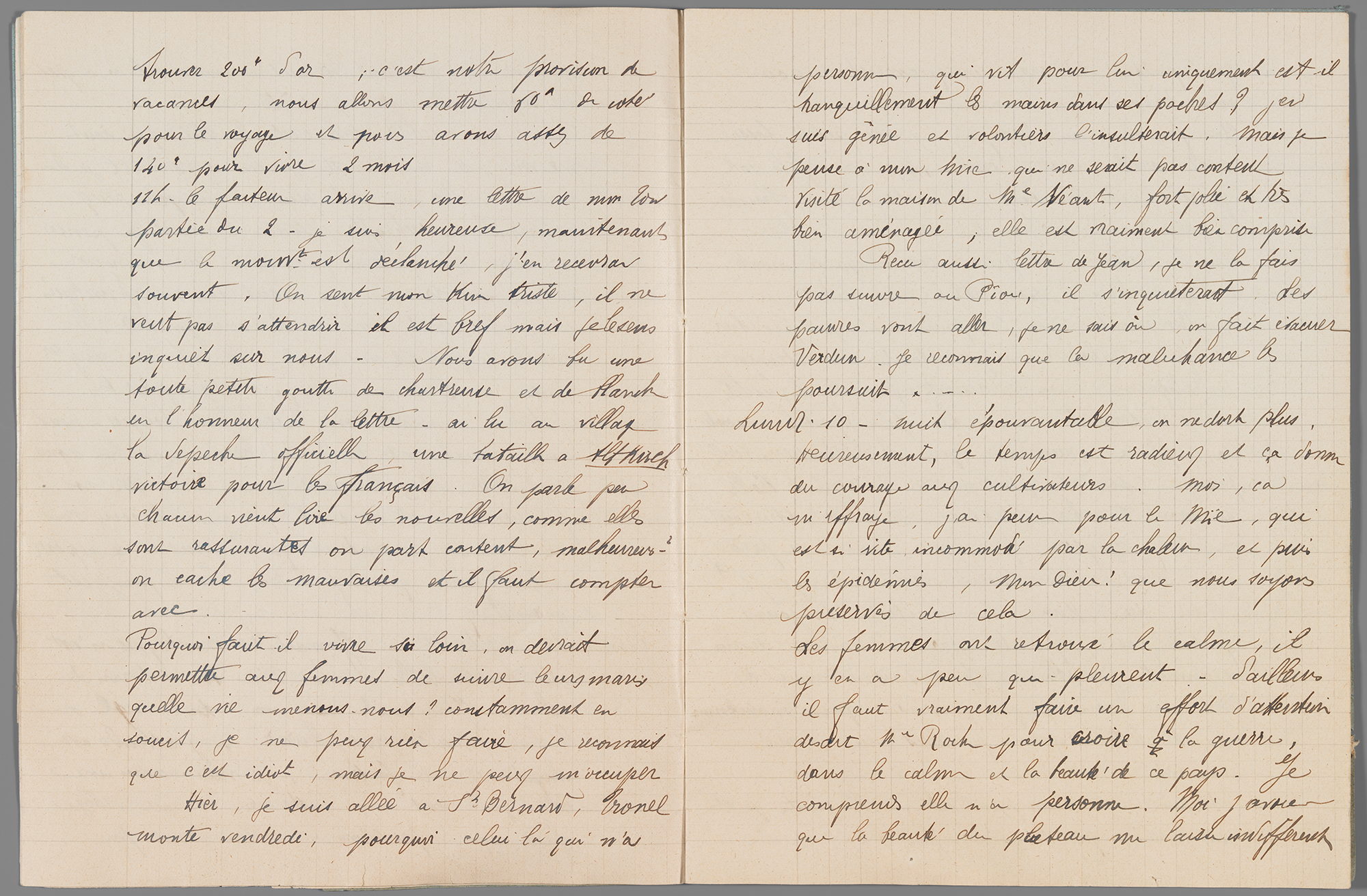 Journal de Madame Mariotte, 9 août 1914 - 191ii/14/10