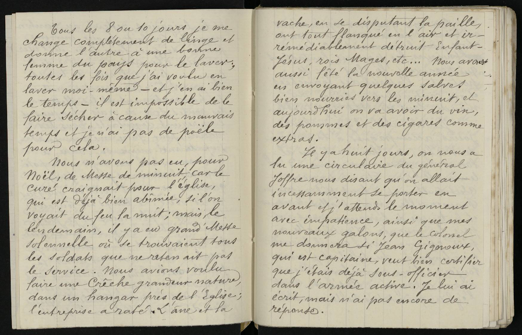 Copie d'une lettre de Joseph (frère de Barthélémy) à Anna Carnet de Barthélémy Mermet, 1er janvier 1915 - 253ii/24