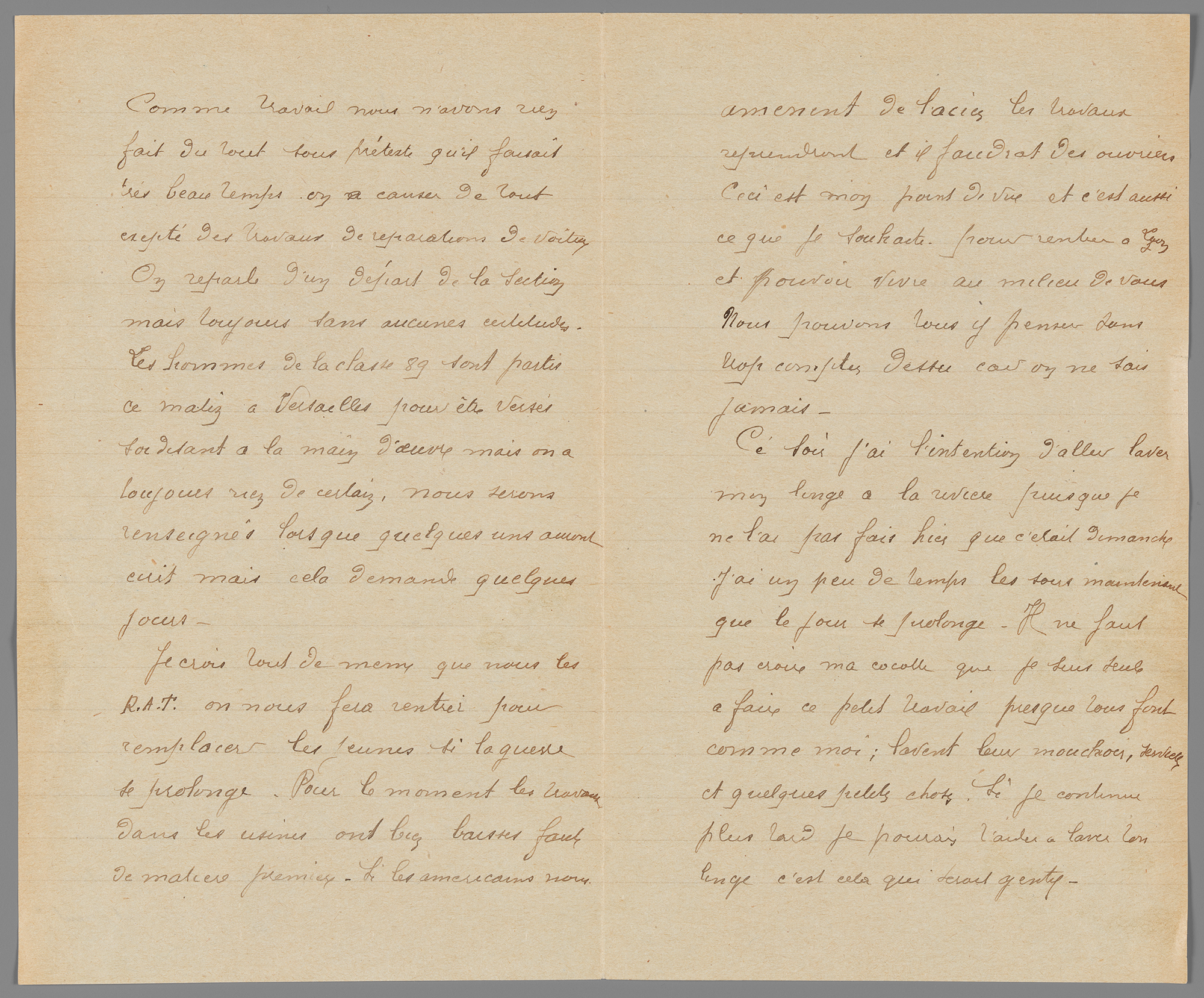 Lettre d'Antoine Gauthier à son épouse, 30 avril 1917 - 267ii/1