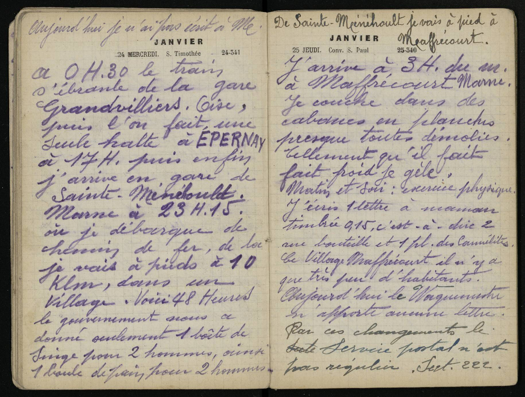 Carnet de Louis Boyer, 24 janvier 1917 - HCL/HD/IZI/5/16