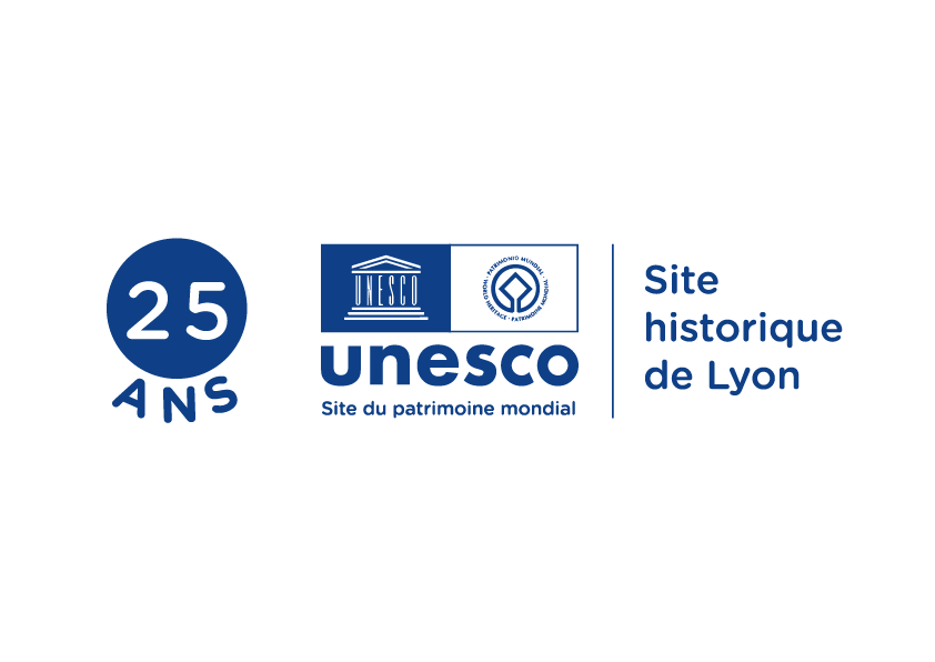Logo des 25 ans du classement de Lyon au Patrimoine de L'UNESCO