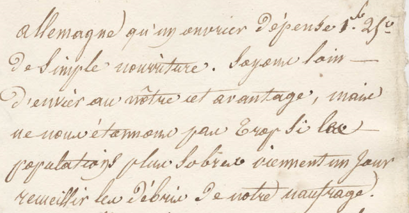 Extrait du rapport du 27 novembre 1833 : l’alimentation des ouvriers lyonnais (AML, 4II/1).