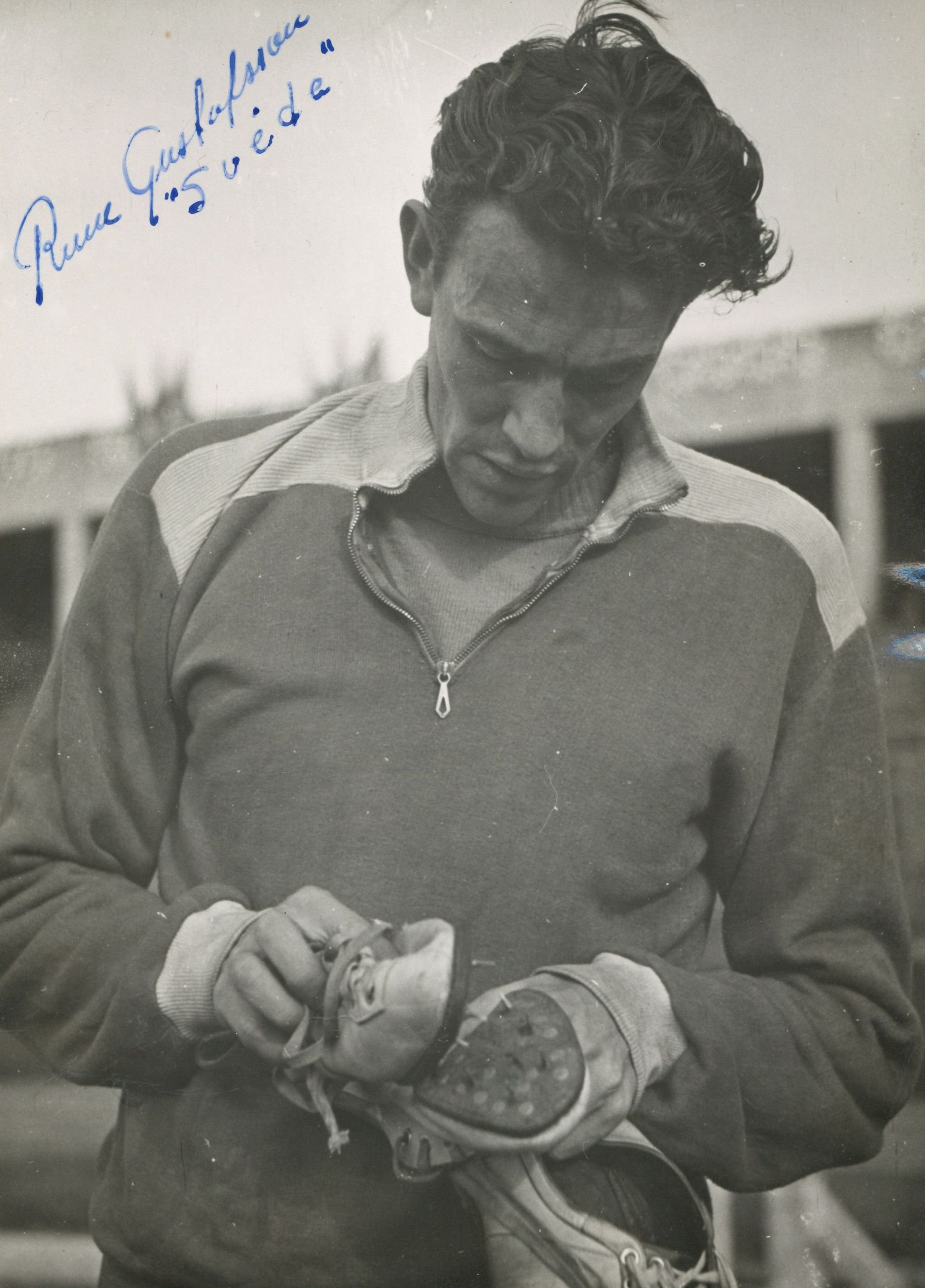 Portrait de Rune Gustafsson "Suède", 15 septembre 1946 : photographie NB (1946, cote 362II/5)