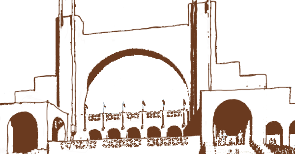 Dessin d'une des tribunes du stade de Gerland