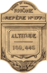 Plaque d'altitude, 1850-1900 ; Dessin à l'encre Archives municipales de Lyon, 17FI/91