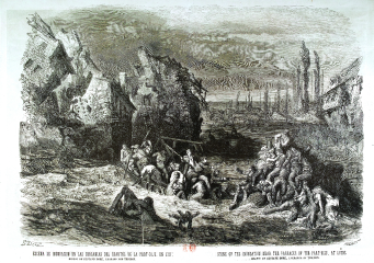 Scène de l’inondation près de la caserne de la Part-Dieu