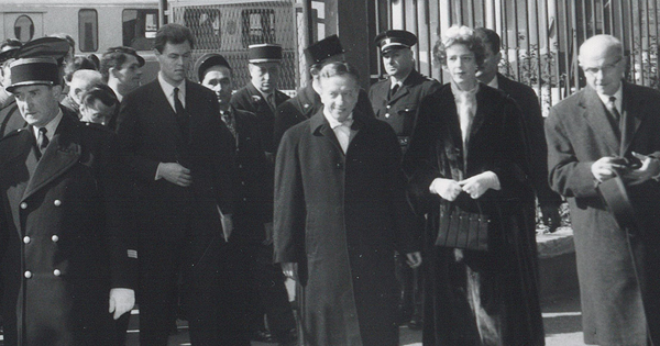 Photographie montrant M. Spanel à Lyon en février 1957 - 2PH/14
