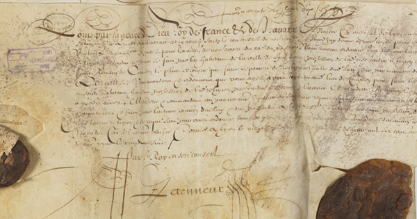 Détail d'une charte protestante vers 1700 - 3GG85