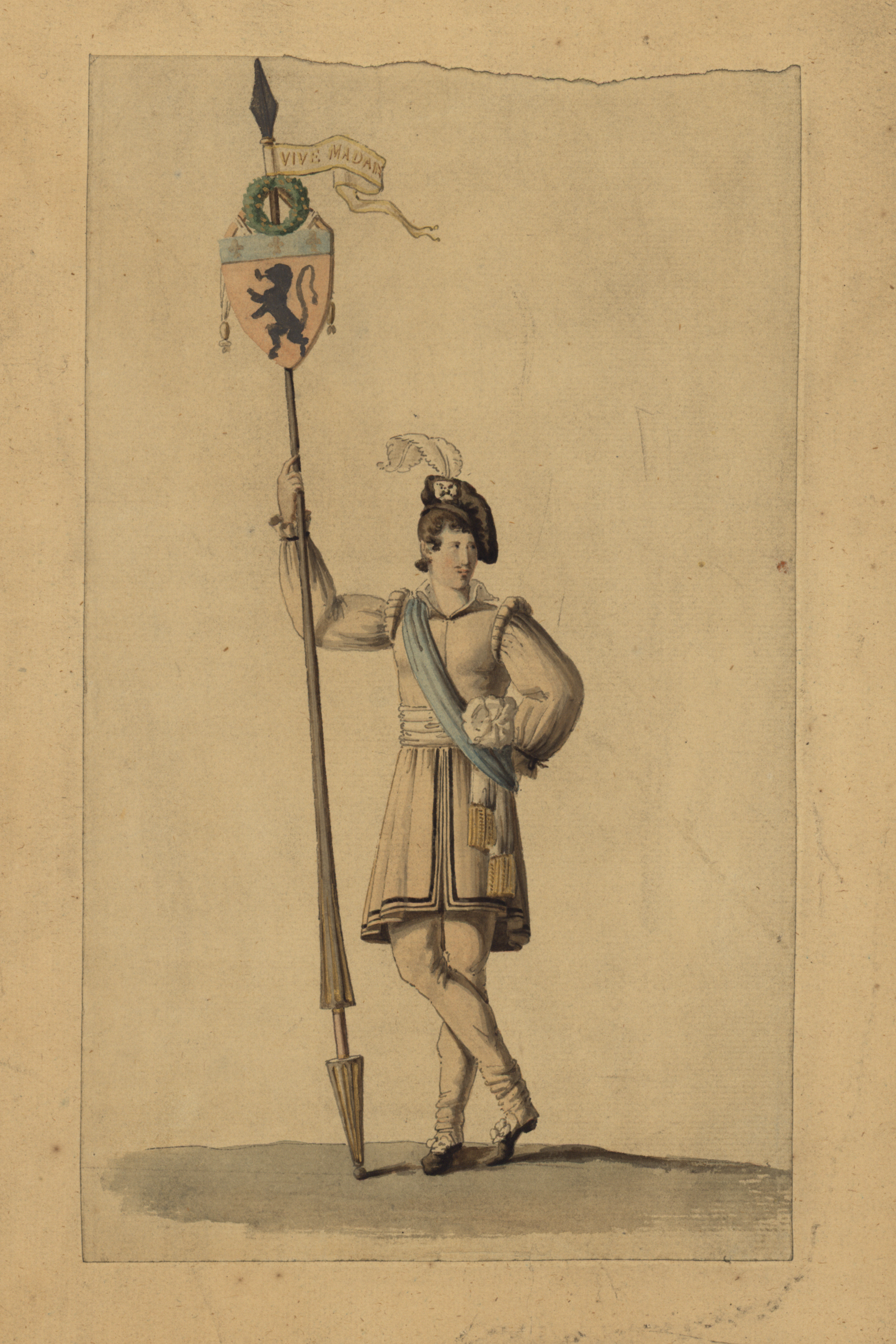Projet de costume pour les pages de la Duchesse d'Angoulême - 1814 17fi/08