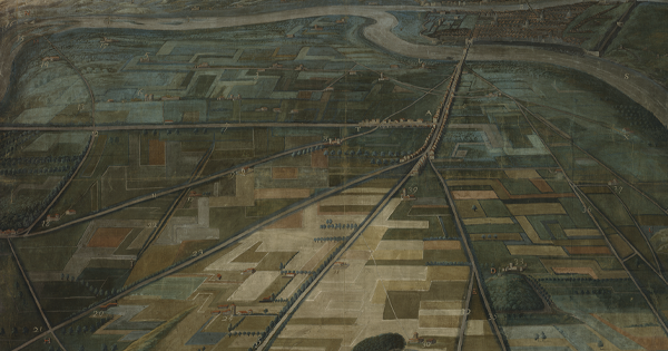 Détail d'une Vue cavalière de la Guillotière - 1697  1S/76