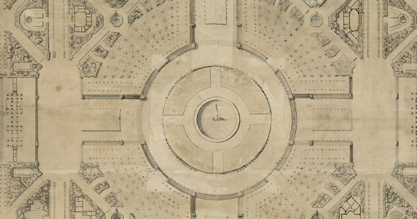 Détail d'un projet pour la construction d'un quartier administratif à l'emplacement de la place Bellecour - 1677  1S/113