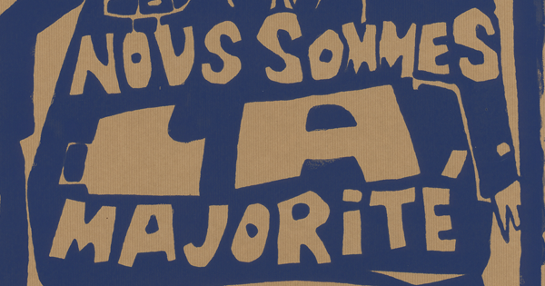 Détail d'une affiche de l'école des beaux-arts de Lyon, 1968 - 2FI2575