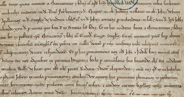 Détail du contrat d'échange relatif à la terre de la Part-Dieu - 1203  Hospices civils de Lyon - HD/B/208