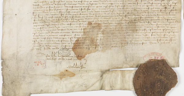 Ordonnance du roi Louis XI autorisant, à Lyon, la création de manufactures de soierie sans taxe - 1466  HH/124