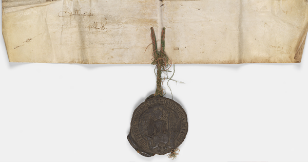 Détail d'une des lettres patentes du roi Louis XI autorisant les quatre foires annuelles de Lyon - Mars 1463  HH/274